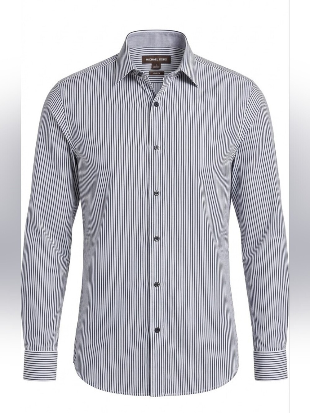 Michael Kors Men Button Up Shirt Large Navy White Smart Casual Office Top